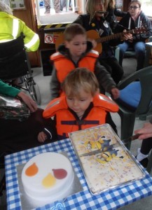 Charlie could hardly wait to tuck into his birthday cake