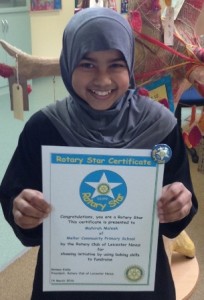 Mahirah Malee with her certificate