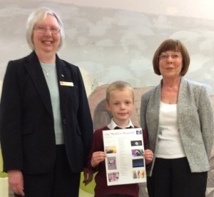 Young Writer winner Matt Byrne with Pam Spokes and Diana Thurston (right)