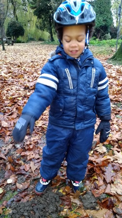 Max, the youngest of our crocus planters