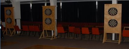 Six dartboards outside Stamford, Lincs