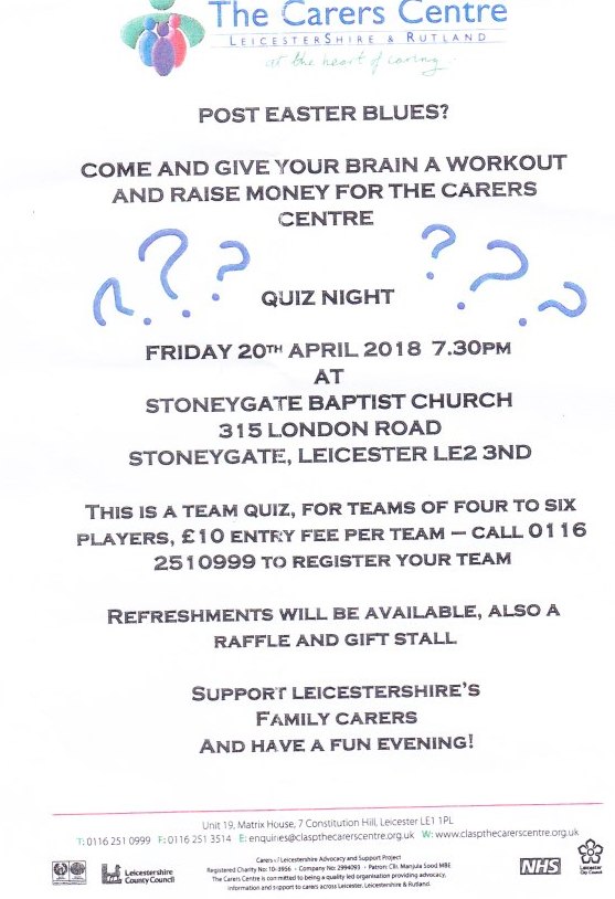 The Carers Centre Quiz Night