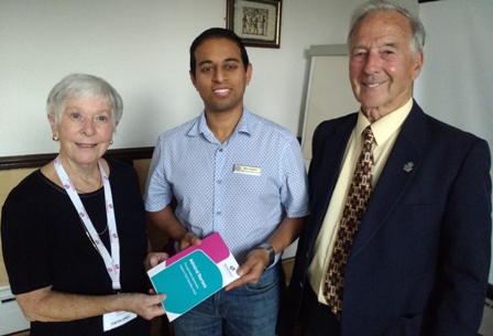 President-Elect Jason Chauhan with guest speakers Gwyn Jones and John Evans