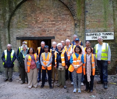 Guests and guides about to explore Glenfield Tunnel