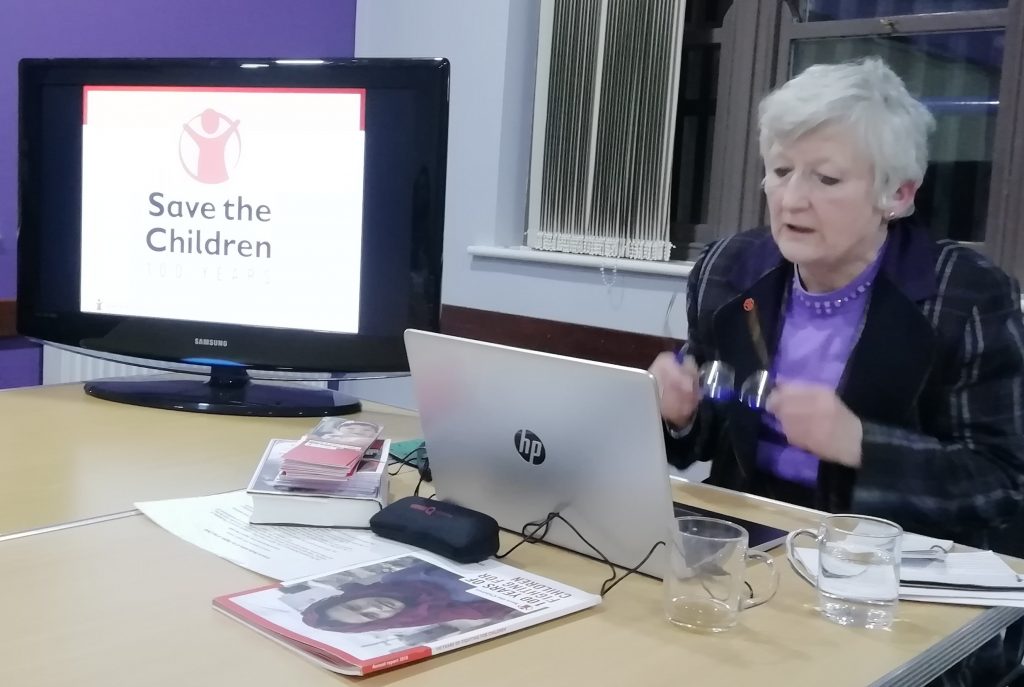 Josephine Burgess talking about the centenary of the Save The Children Fund